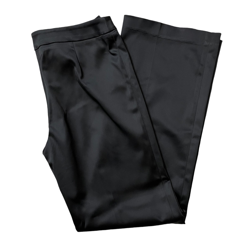 Alberto Makali 12 Black Zipper Cocktail Pants Shiny Dress‎ Pants